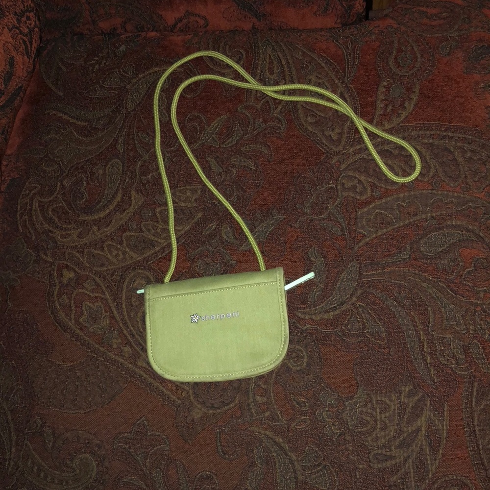 Small green wallet purse.